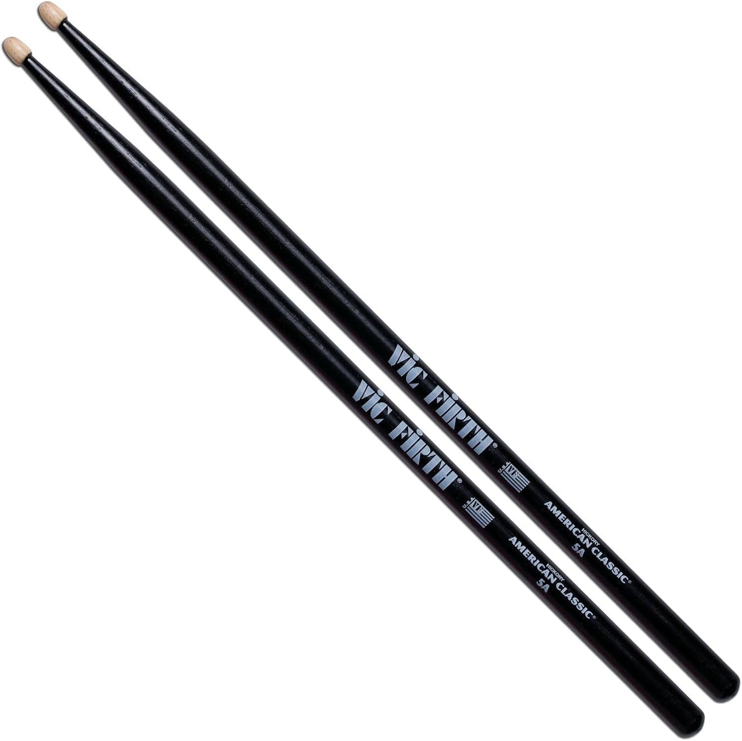 Vic Firth 5A Drum Stick for Crates and Drums Length 16 Inches Wood Tip Brown