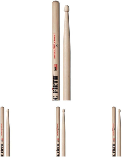 Vic Firth 5A Drum Stick for Crates and Drums Length 16 Inches Wood Tip Brown