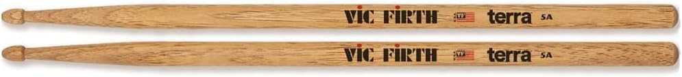 Vic Firth 5A Drum Stick for Crates and Drums Length 16 Inches Wood Tip Brown