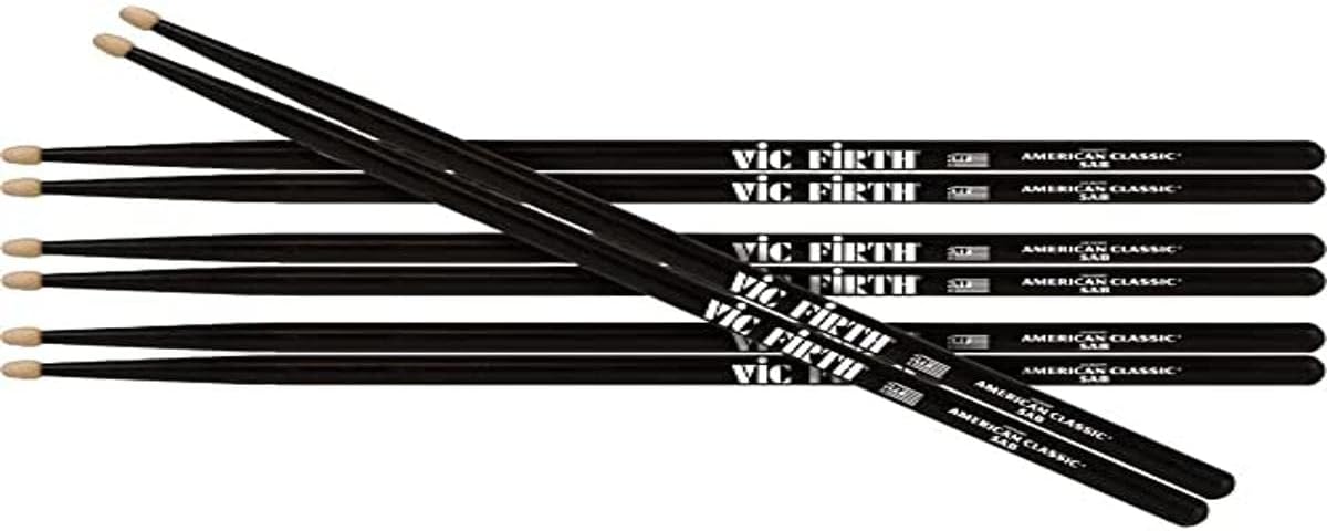 Vic Firth 5A Drum Stick for Crates and Drums Length 16 Inches Wood Tip Brown