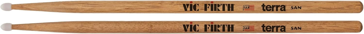 Vic Firth 5A Drum Stick for Crates and Drums Length 16 Inches Wood Tip Brown