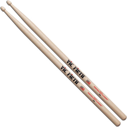 Vic Firth 5A Drum Stick for Crates and Drums Length 16 Inches Wood Tip Brown