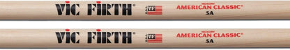 Vic Firth 5A Drum Stick for Crates and Drums Length 16 Inches Wood Tip Brown