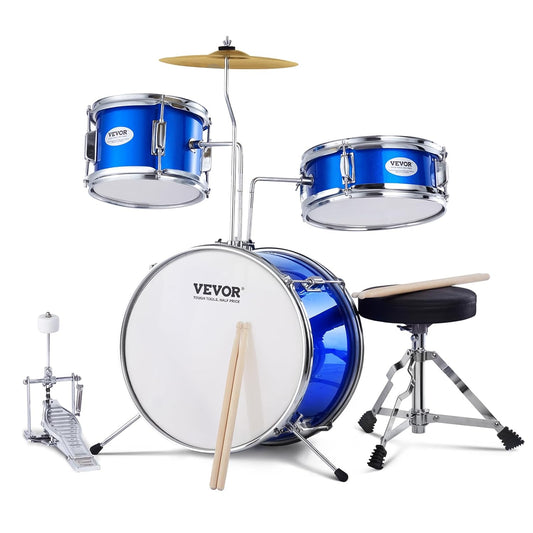 VEVOR Drum Set for Kids, 3 Pieces, Beginner Drum Set