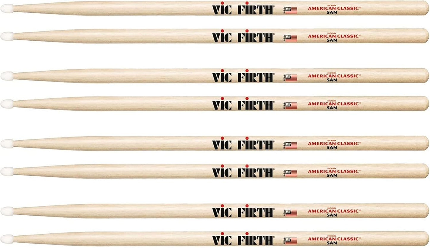 Vic Firth 5A Drum Stick for Crates and Drums Length 16 Inches Wood Tip Brown