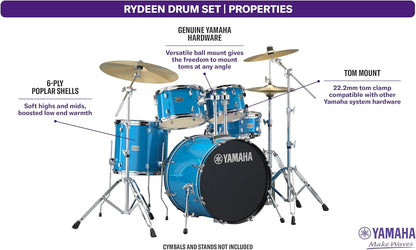 Yamaha Rydeen 5 Piece Drum Set